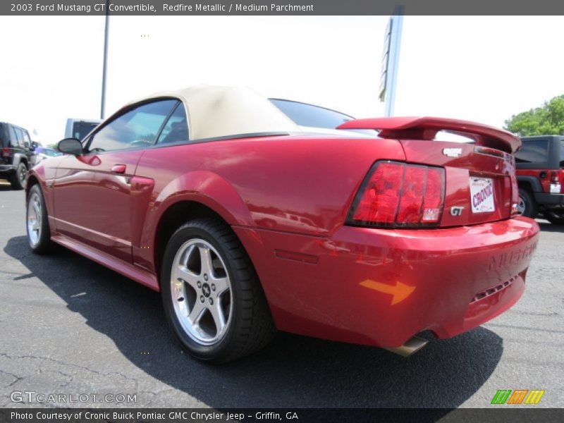 Redfire Metallic / Medium Parchment 2003 Ford Mustang GT Convertible