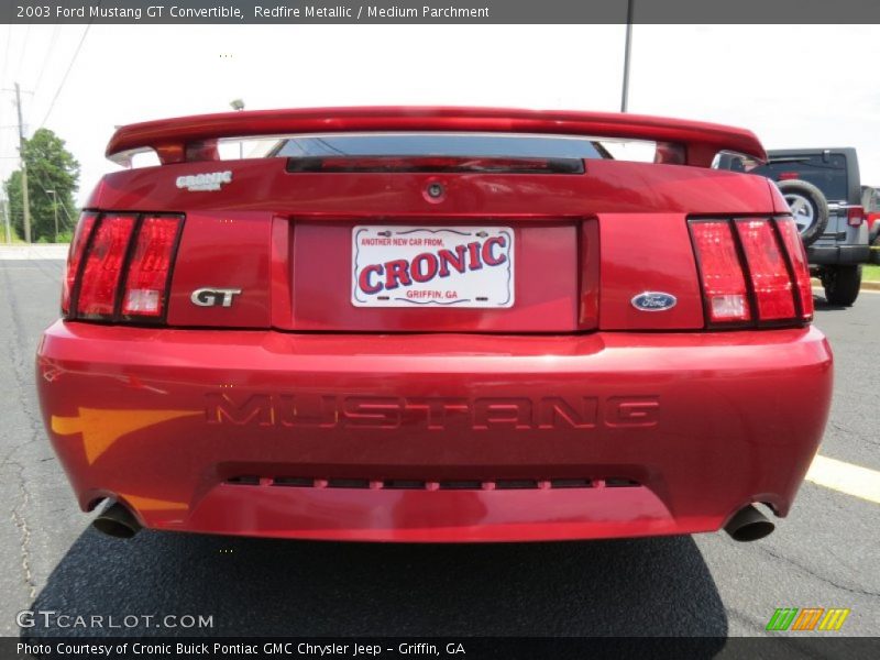 Redfire Metallic / Medium Parchment 2003 Ford Mustang GT Convertible