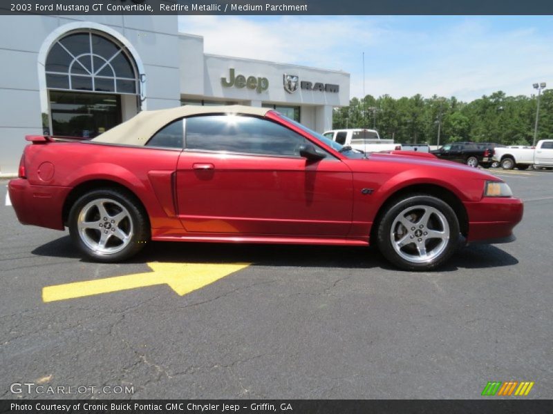 Redfire Metallic / Medium Parchment 2003 Ford Mustang GT Convertible