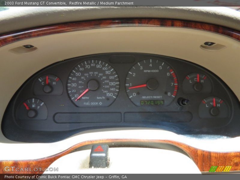 Redfire Metallic / Medium Parchment 2003 Ford Mustang GT Convertible