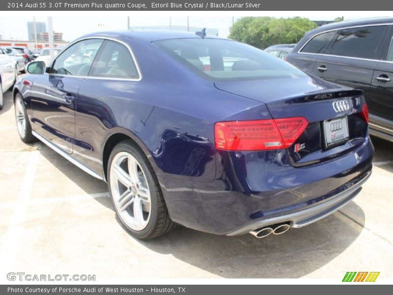 Estoril Blue Crystal / Black/Lunar Silver 2014 Audi S5 3.0T Premium Plus quattro Coupe