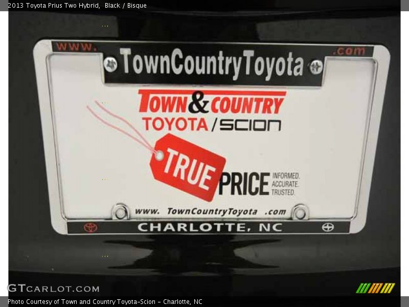 Black / Bisque 2013 Toyota Prius Two Hybrid