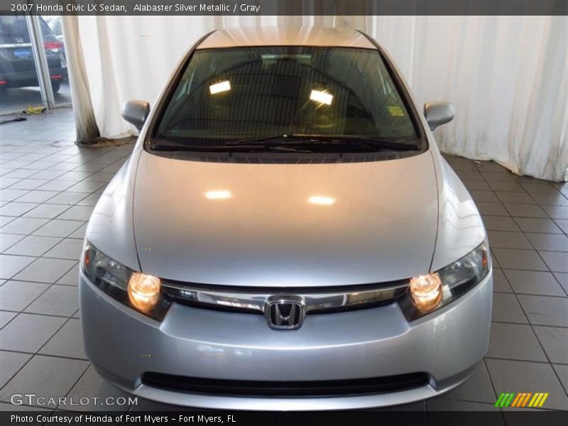Alabaster Silver Metallic / Gray 2007 Honda Civic LX Sedan