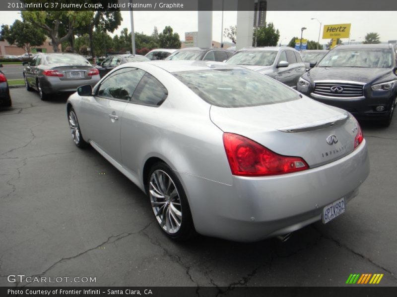 Liquid Platinum / Graphite 2011 Infiniti G 37 Journey Coupe