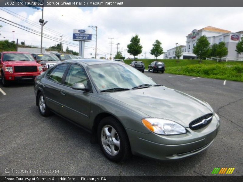 Spruce Green Metallic / Medium Parchment 2002 Ford Taurus SES