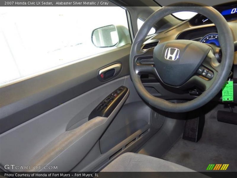 Alabaster Silver Metallic / Gray 2007 Honda Civic LX Sedan