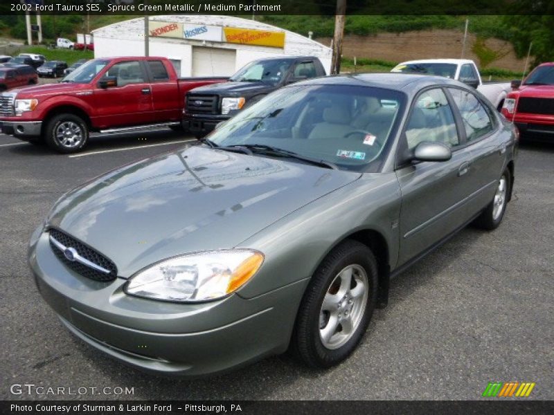 Spruce Green Metallic / Medium Parchment 2002 Ford Taurus SES