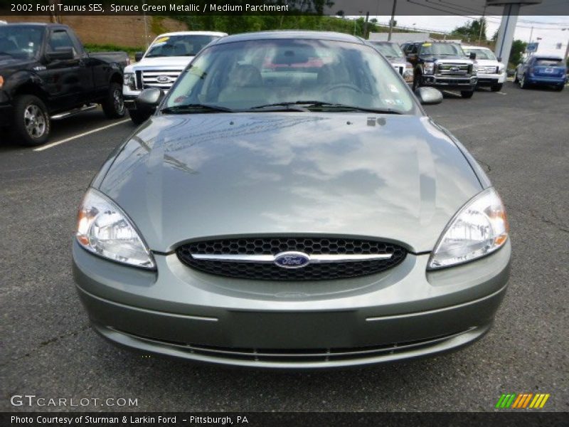 Spruce Green Metallic / Medium Parchment 2002 Ford Taurus SES