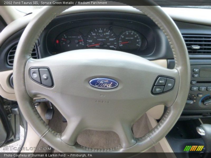 Spruce Green Metallic / Medium Parchment 2002 Ford Taurus SES