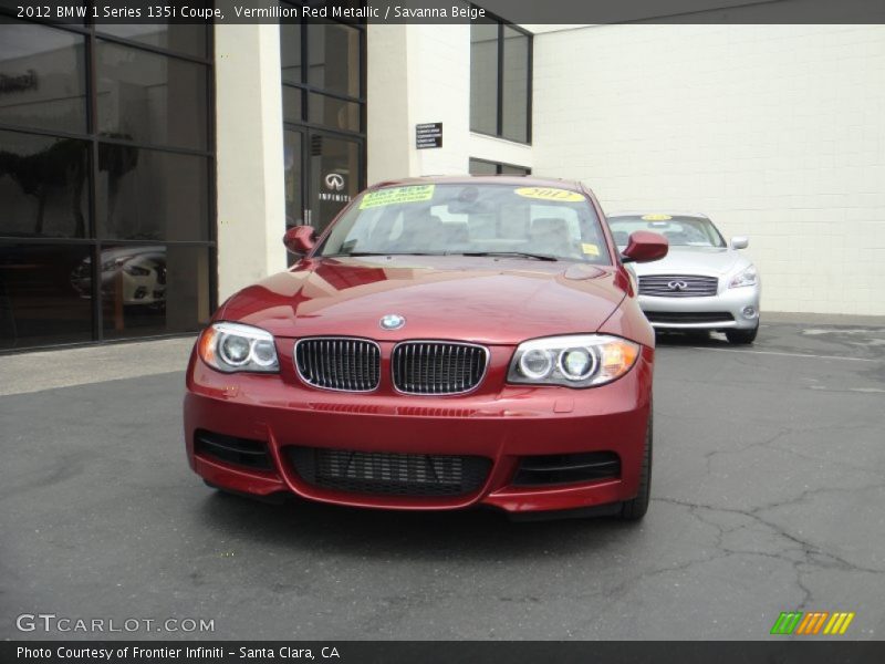 Vermillion Red Metallic / Savanna Beige 2012 BMW 1 Series 135i Coupe