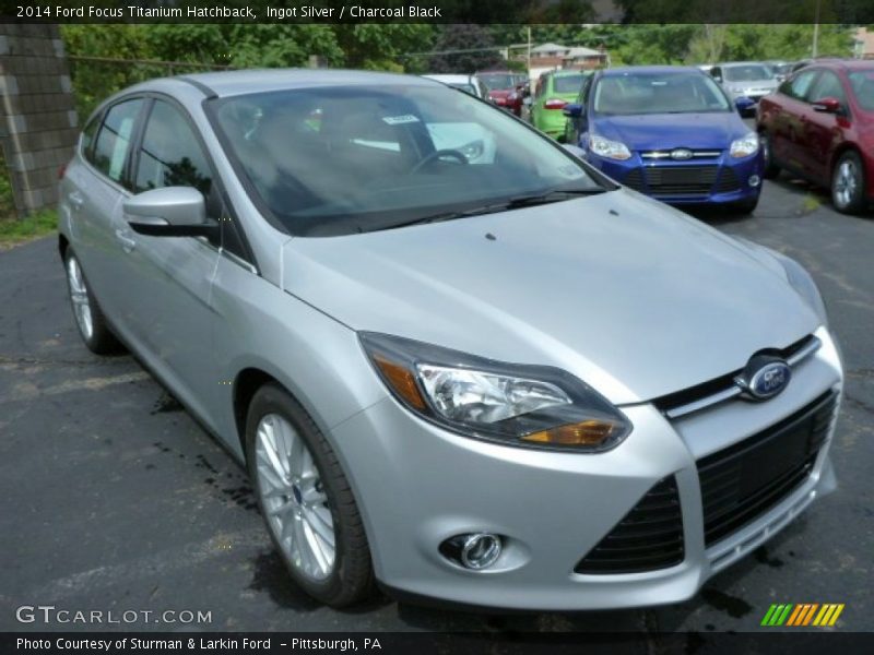 Front 3/4 View of 2014 Focus Titanium Hatchback