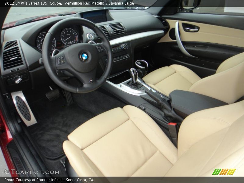 Savanna Beige Interior - 2012 1 Series 135i Coupe 