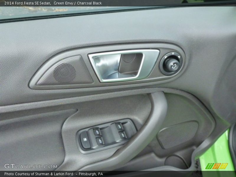 Green Envy / Charcoal Black 2014 Ford Fiesta SE Sedan