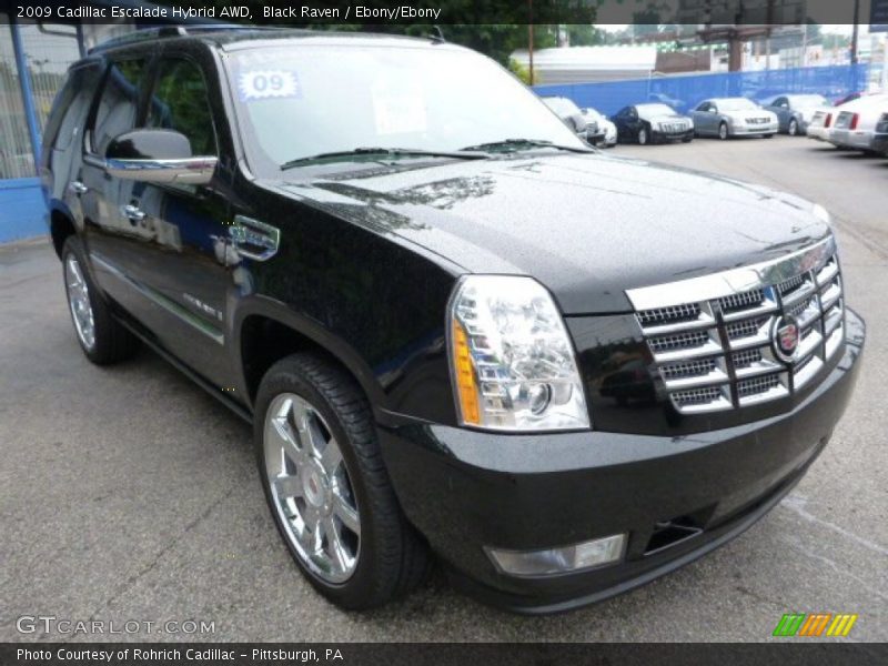 Black Raven / Ebony/Ebony 2009 Cadillac Escalade Hybrid AWD