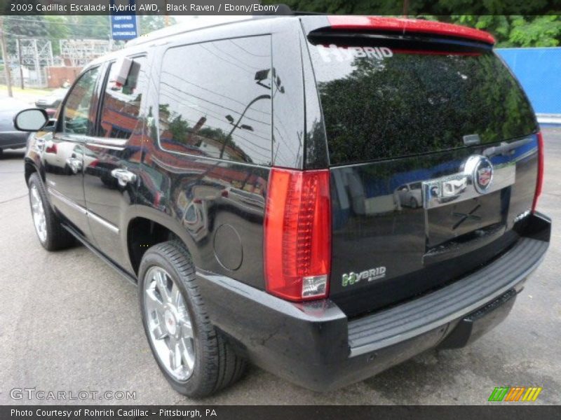 Black Raven / Ebony/Ebony 2009 Cadillac Escalade Hybrid AWD