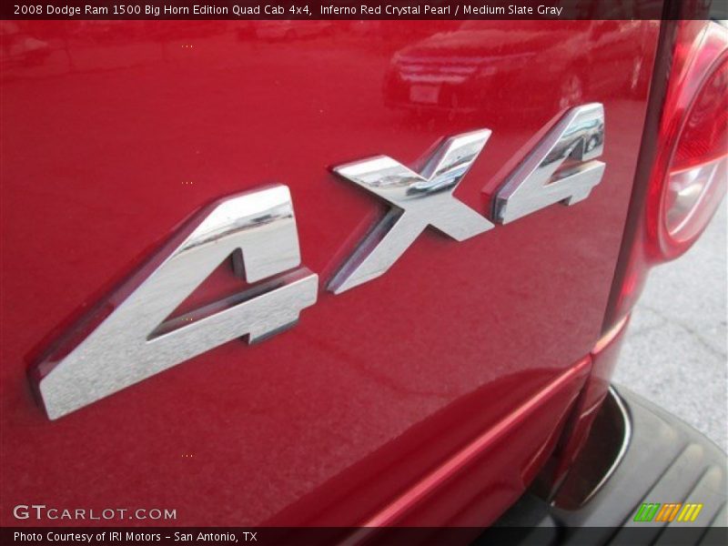 Inferno Red Crystal Pearl / Medium Slate Gray 2008 Dodge Ram 1500 Big Horn Edition Quad Cab 4x4