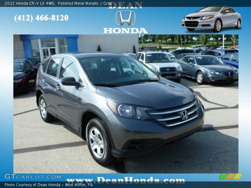 Polished Metal Metallic / Gray 2012 Honda CR-V LX 4WD