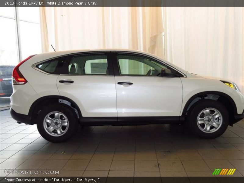 White Diamond Pearl / Gray 2013 Honda CR-V LX