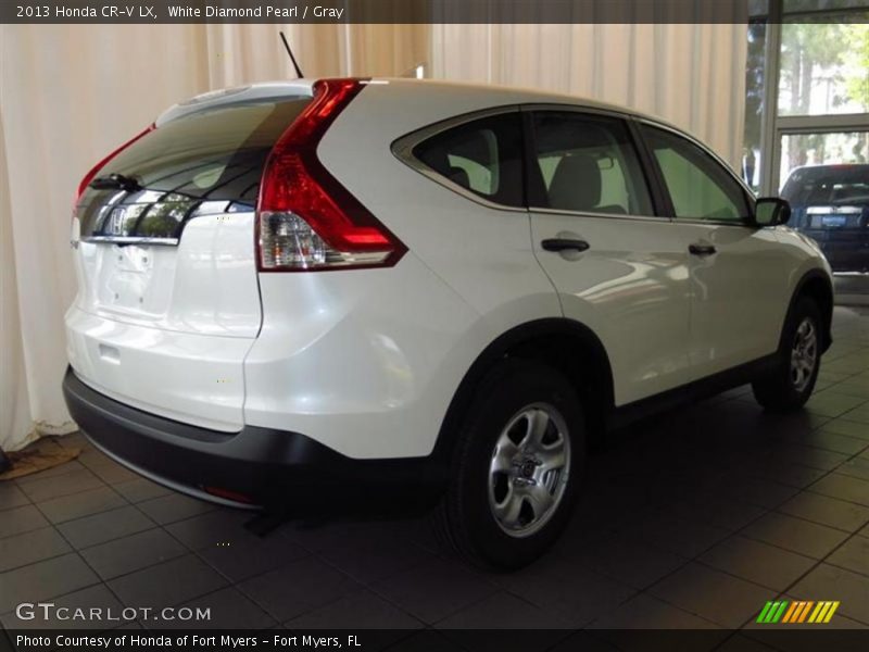 White Diamond Pearl / Gray 2013 Honda CR-V LX