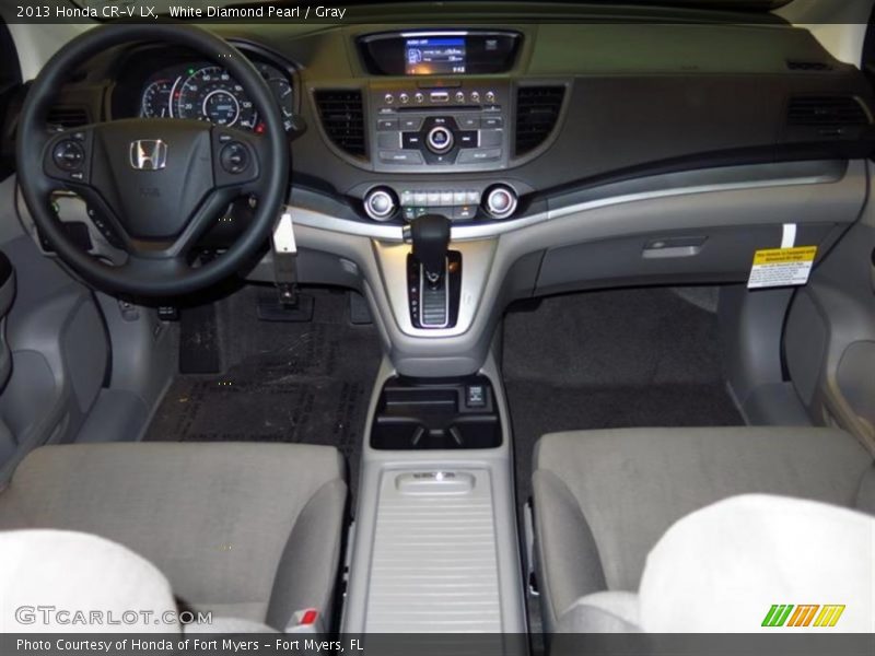 White Diamond Pearl / Gray 2013 Honda CR-V LX