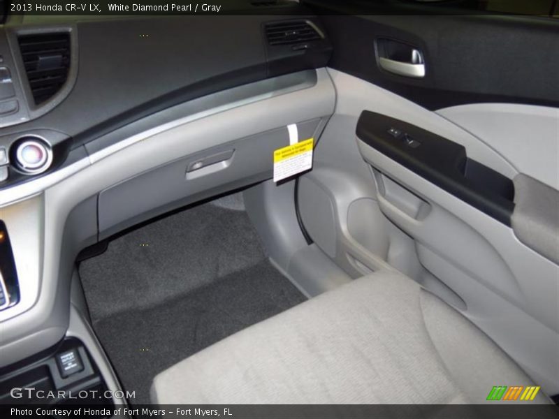 White Diamond Pearl / Gray 2013 Honda CR-V LX