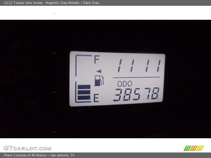 Magnetic Gray Metallic / Dark Gray 2012 Toyota Yaris Sedan