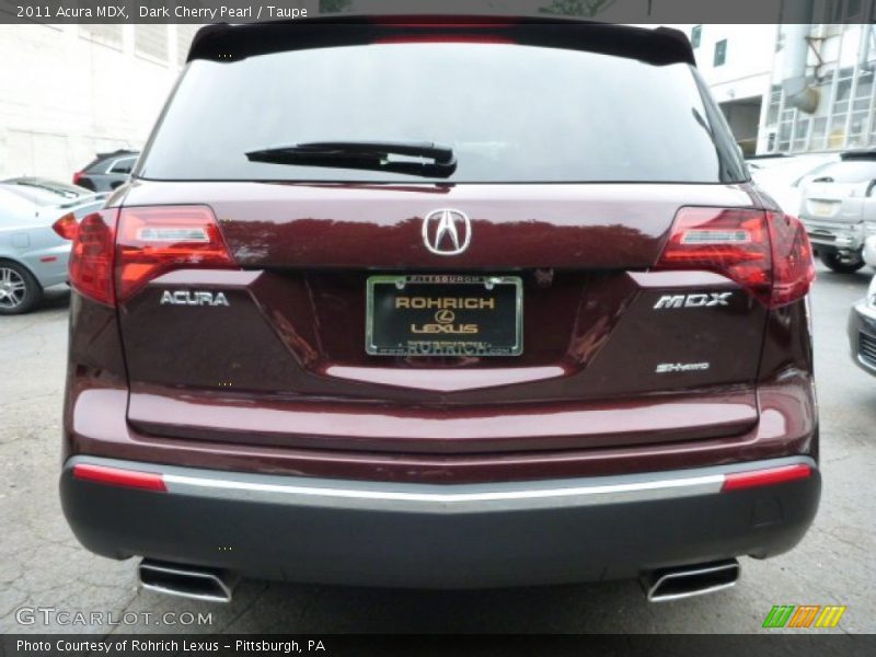 Dark Cherry Pearl / Taupe 2011 Acura MDX