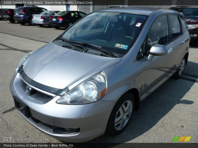 Storm Silver Metallic / Black/Grey 2008 Honda Fit Hatchback