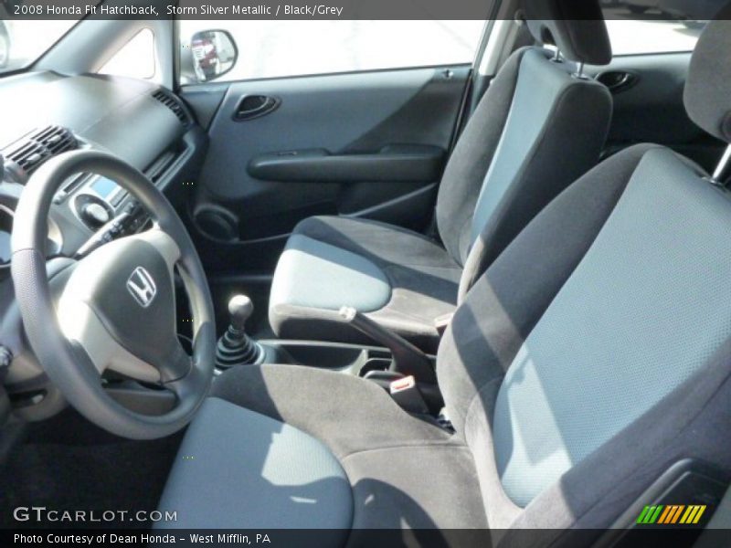 Storm Silver Metallic / Black/Grey 2008 Honda Fit Hatchback