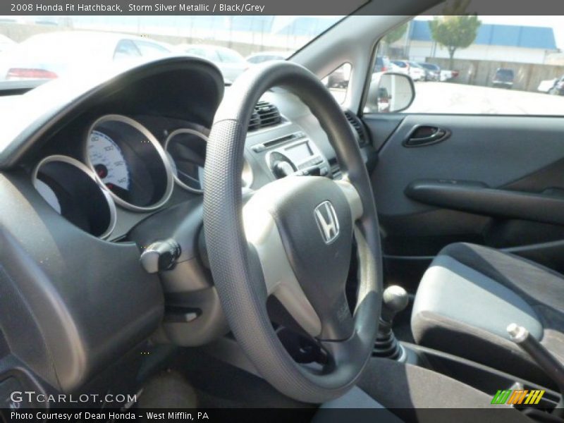 Storm Silver Metallic / Black/Grey 2008 Honda Fit Hatchback