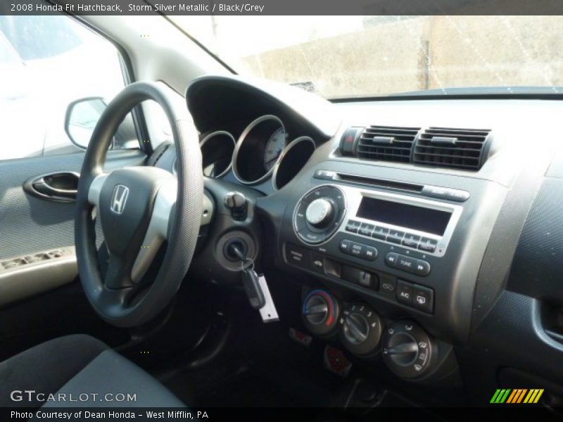 Storm Silver Metallic / Black/Grey 2008 Honda Fit Hatchback