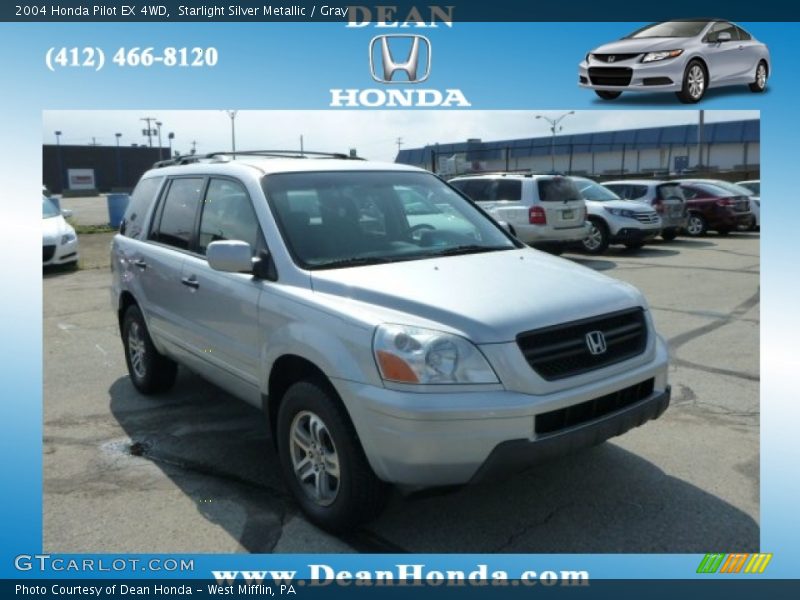 Starlight Silver Metallic / Gray 2004 Honda Pilot EX 4WD