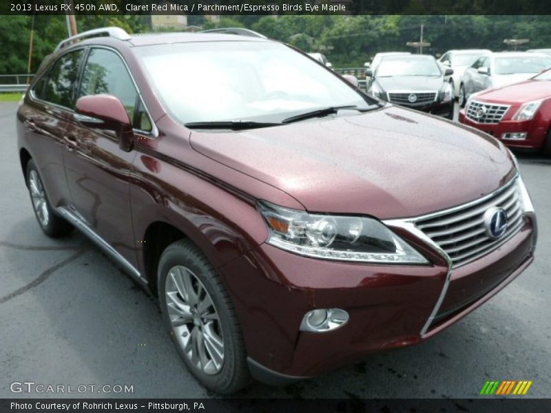 Claret Red Mica / Parchment/Espresso Birds Eye Maple 2013 Lexus RX 450h AWD