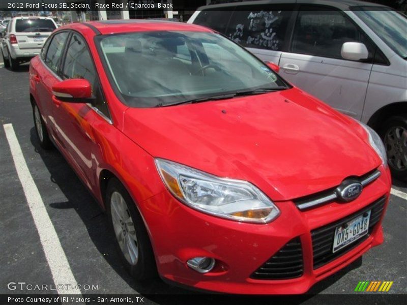Race Red / Charcoal Black 2012 Ford Focus SEL Sedan