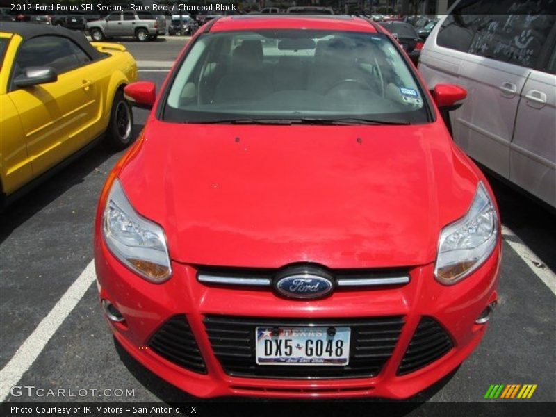 Race Red / Charcoal Black 2012 Ford Focus SEL Sedan