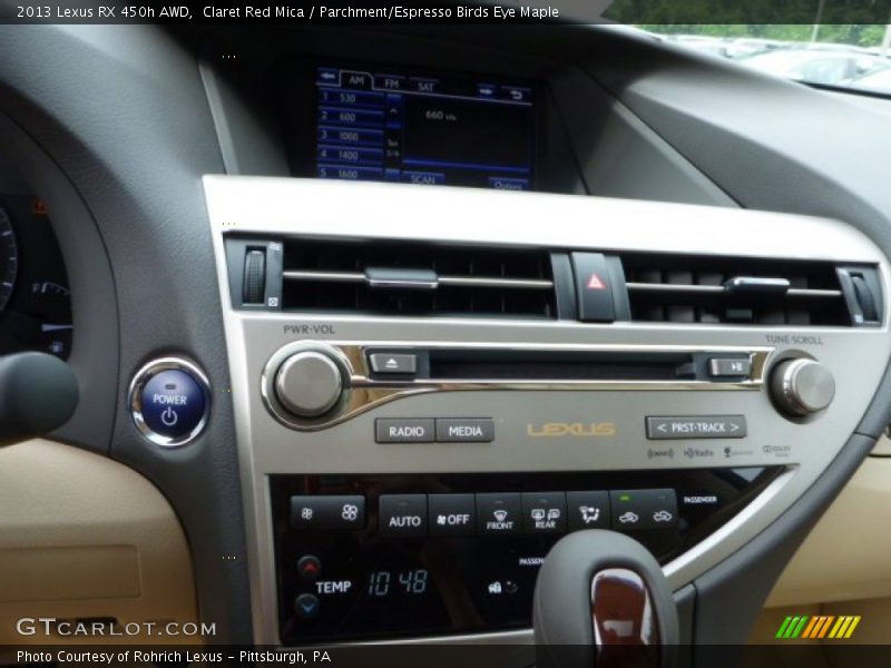 Claret Red Mica / Parchment/Espresso Birds Eye Maple 2013 Lexus RX 450h AWD