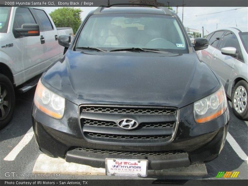 Ebony Black / Beige 2008 Hyundai Santa Fe GLS