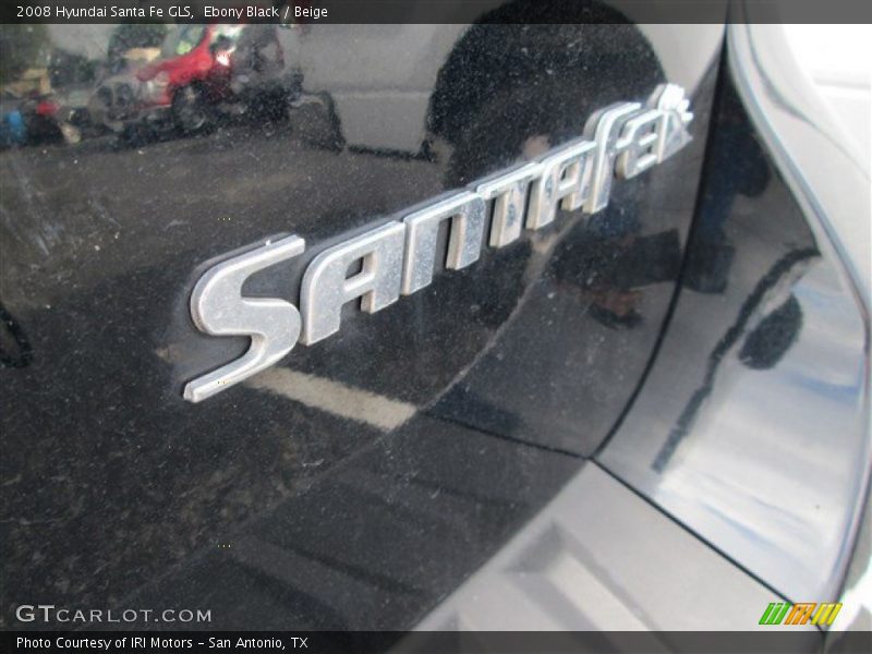 Ebony Black / Beige 2008 Hyundai Santa Fe GLS