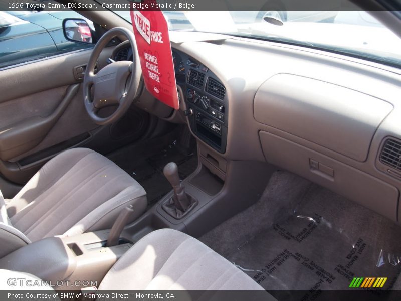 Cashmere Beige Metallic / Beige 1996 Toyota Camry DX Sedan