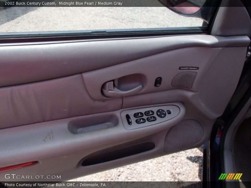 Midnight Blue Pearl / Medium Gray 2002 Buick Century Custom