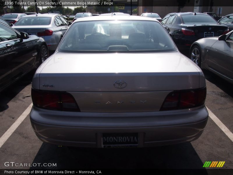 Cashmere Beige Metallic / Beige 1996 Toyota Camry DX Sedan