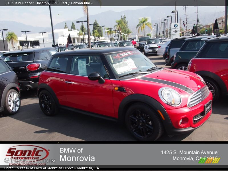 Chili Red / Carbon Black 2012 Mini Cooper Hardtop