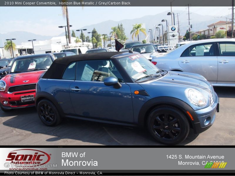 Horizon Blue Metallic / Grey/Carbon Black 2010 Mini Cooper Convertible