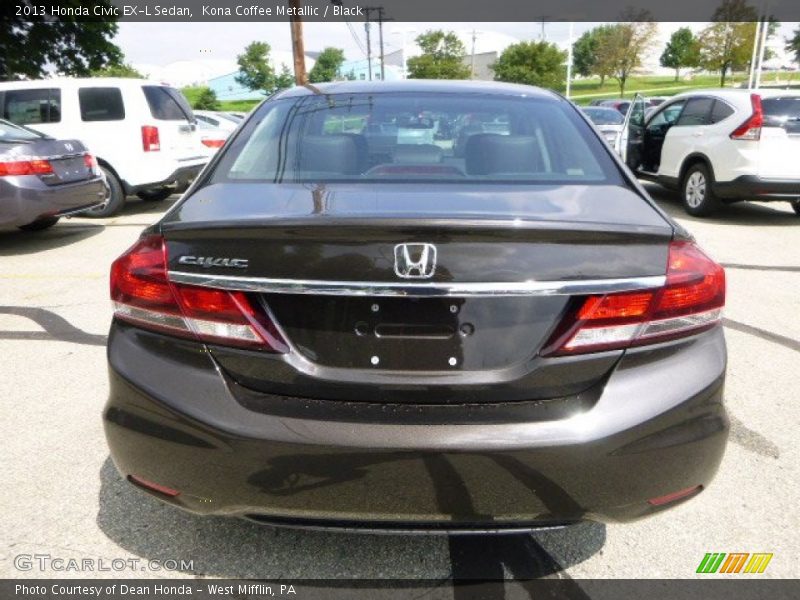 Kona Coffee Metallic / Black 2013 Honda Civic EX-L Sedan