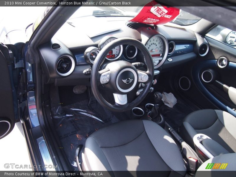 Horizon Blue Metallic / Grey/Carbon Black 2010 Mini Cooper Convertible