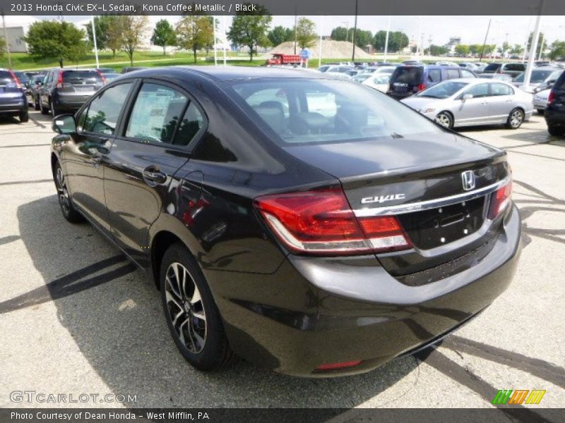 Kona Coffee Metallic / Black 2013 Honda Civic EX-L Sedan