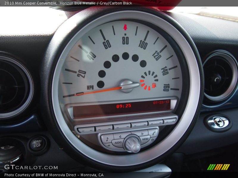 Horizon Blue Metallic / Grey/Carbon Black 2010 Mini Cooper Convertible