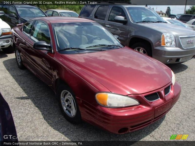 Redfire Metallic / Dark Taupe 2001 Pontiac Grand Am SE Coupe