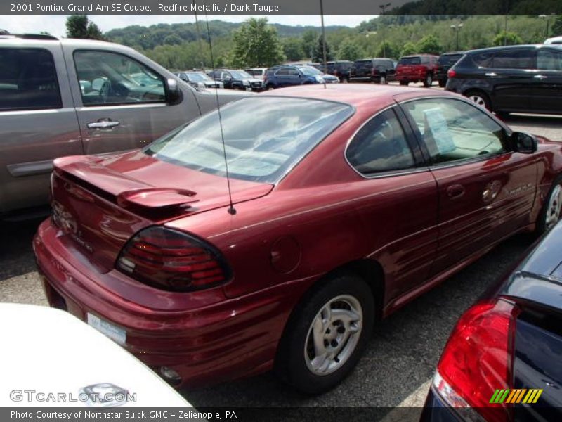 Redfire Metallic / Dark Taupe 2001 Pontiac Grand Am SE Coupe