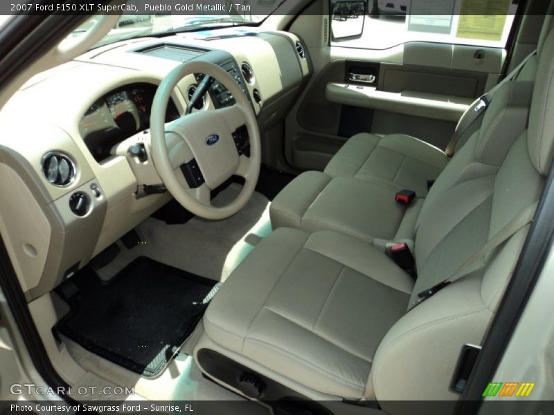 Pueblo Gold Metallic / Tan 2007 Ford F150 XLT SuperCab
